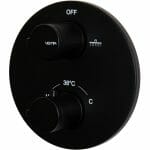 vema timea black two outlet thermostatic valve