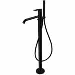 vema timea floor standing bath shower mixer matt black