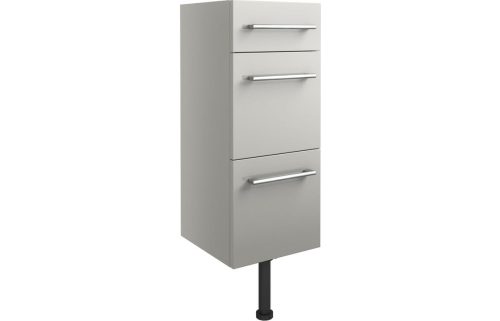 Albert 300mm 3 Drawer Unit - Light Grey Gloss