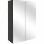 Albert 500mm Mirrored Unit - Matt Graphite Grey