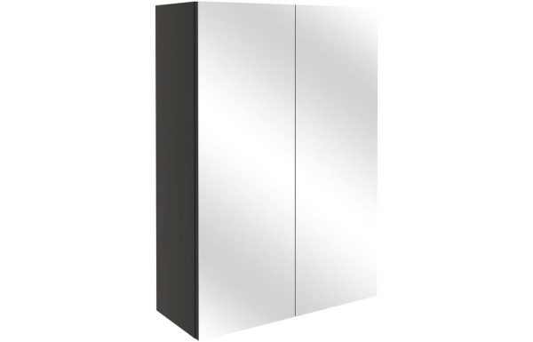 Albert 500mm Mirrored Unit - Matt Graphite Grey