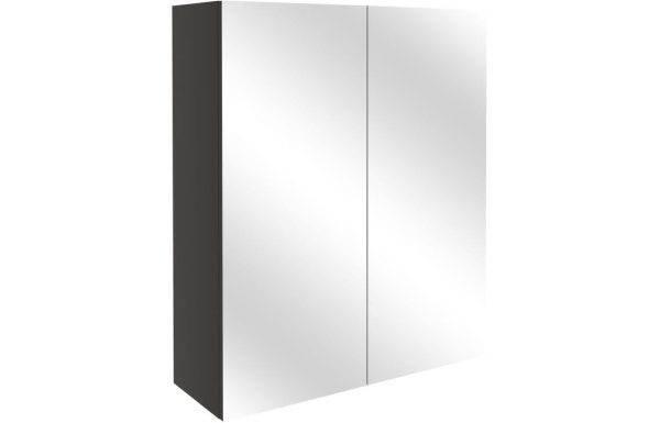 Albert 600mm Mirrored Unit - Matt Graphite Grey