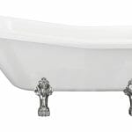 bays freestanding 2th 1530x670x760mm bath w feet white