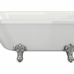 clyde freestanding 2th 1500x750x650mm corner bath w feet