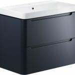 lavant 800mm 2 drawer wall hung basin unit matt indigo