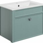 lumber 605mm wall unit basin sea green ash