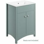 lumber 610mm basin unit exc basin sea green ash