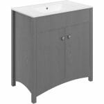 lumber 810mm basin unit exc basin grey ash