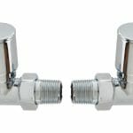 patterned straight radiator valve chrome