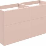 stour 1180mm 4 drawer wall unit no top matt antique rose