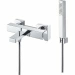 vema lys wall mounted bath shower mixer chrome