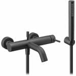 vema maira wall mounted bath shower mixer matt black