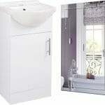 vistula 450mm floor standing basin unit rockford mirror pack