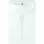 vistula 650mm basin unit basin white gloss