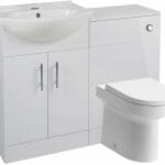 vistula 650mm basin unit wc unit pack white gloss