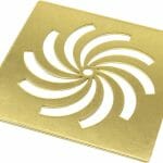 25mm designer shower tray waste cover brushed brass