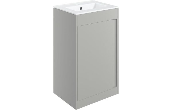 elchaig 510mm floor standing unit inc basin matt light grey