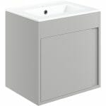 elchaig 510mm wall hung unit inc basin matt light grey