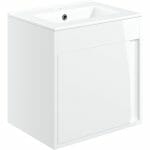 elchaig 510mm wall hung unit inc basin white gloss