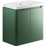 lavant 800mm 2 door floor standing basin unit matt sage green