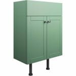 beam 600mm 2 door basin unit matt sage green