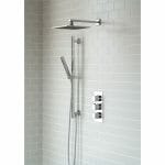 calder shower pack three triple two outlet w riser overhead kit