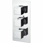 calder thermostatic triple shower valve two outlet