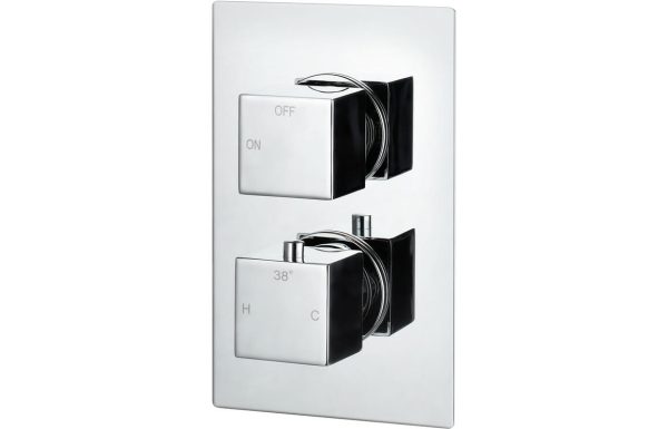 calder thermostatic twin shower valve single outlet