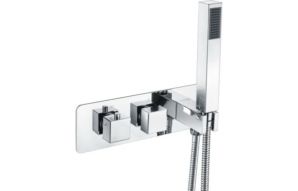 lymington thermostatic shower valve with handset two outlet