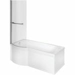 orwan supercast p shape 1700x850 lh shower bath pack