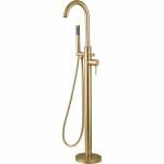 pease floor standing bath shower mixer brushed brass