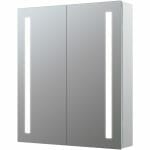 sarke 600mm 2 door front lit led mirror cabinet