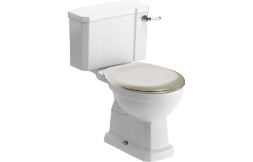 Sherford Close Coupled Wc Matt Latte Soft Close Seat