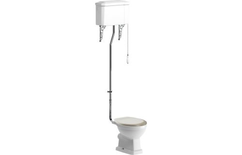 Sherford High Level Wc Matt Latte Soft Close Seat