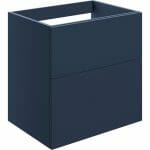 stour 590mm 2 drawer wall unit no top matt deep blue