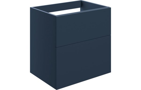 stour 590mm 2 drawer wall unit no top matt deep blue