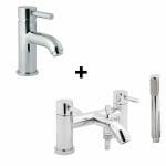 Deva Vision Bath Shower Mixer & Basin Mixer Tap Bundle