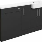 Albert 1542mm Basin, WC & 1 Door Unit Pack (RH) - Matt Graphite Grey