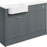 Beam 1242mm Basin & WC Unit Pack (LH) - Grey Ash