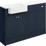 Beam 1242mm Basin & WC Unit Pack (LH) - Indigo Ash