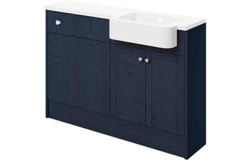 Beam 1242mm Basin & WC Unit Pack (RH) - Indigo Ash