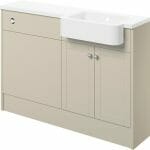 Beam 1242mm Basin & WC Unit Pack (RH) - Matt Latte