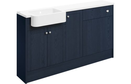 Beam 1542mm Basin, WC & 1 Door Unit Pack (LH) - Indigo Ash