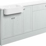 Beam 1542mm Basin, WC & 1 Door Unit Pack (LH) - Satin White Ash