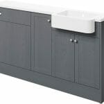 Beam 1542mm Basin, WC & 1 Door Unit Pack (RH) - Grey Ash