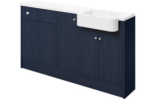 Beam 1542mm Basin, WC & 1 Door Unit Pack (RH) - Indigo Ash