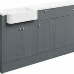 Beam 1542mm Basin, WC & 1 Drawer, 1 Door Unit Pack (LH) - Grey Ash