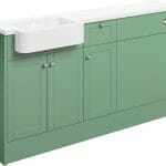 Beam 1542mm Basin, WC & 1 Drawer, 1 Door Unit Pack (LH) - Matt Sage Green