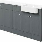 Beam 1542mm Basin, WC & 1 Drawer, 1 Door Unit Pack (RH) - Grey Ash