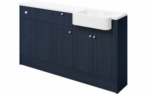 Beam 1542mm Basin, WC & 1 Drawer, 1 Door Unit Pack (RH) - Indigo Ash